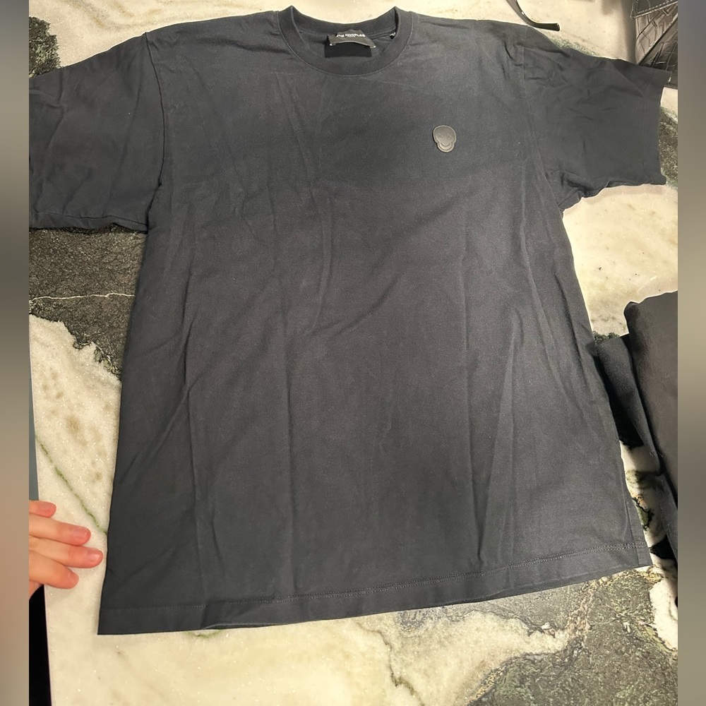 The kooples black skull logo short sleeve T-shirt size small